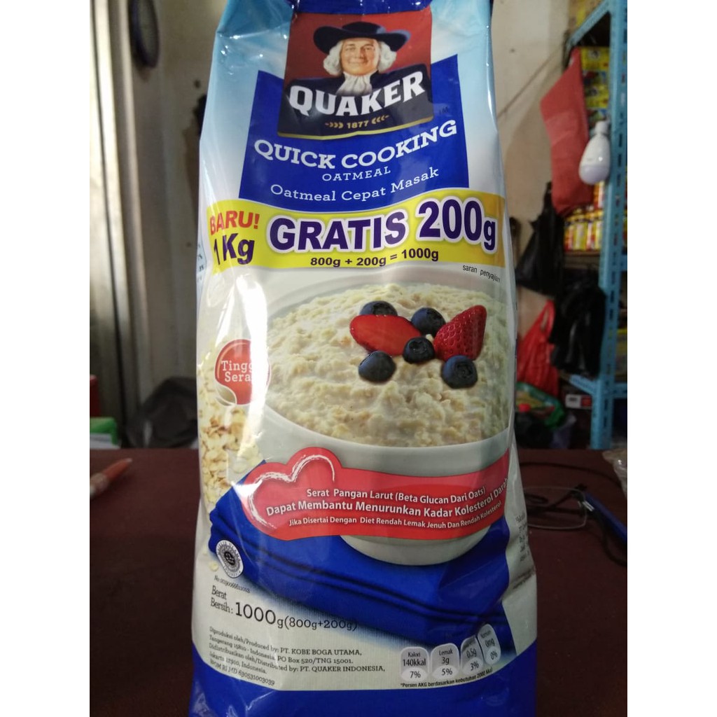 Gambar Quaker Oat Biru Blacki Gambar