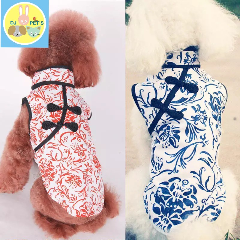 Jual Baju cheongsam anjing dan baju cheongsam kucing baju imlek chinese