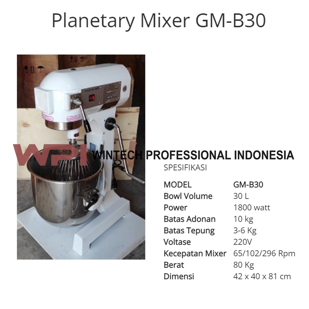 Jual Gomesin GMB30 Mixer / Mixer Roti & Kue 3 Mata