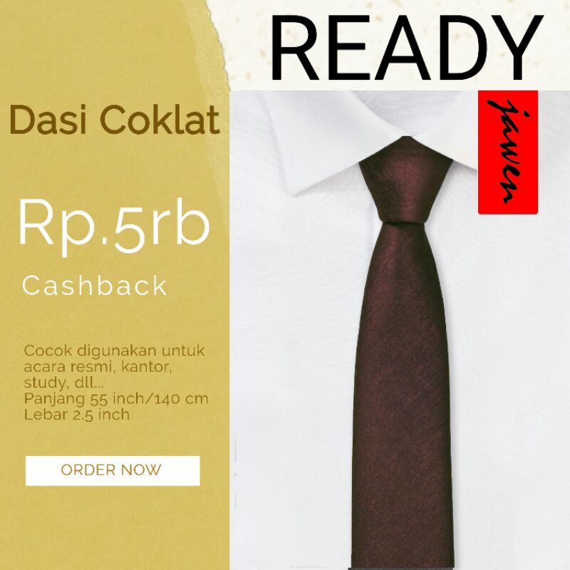 Jual Dasi Coklat [Manual / Instan] | Shopee Indonesia