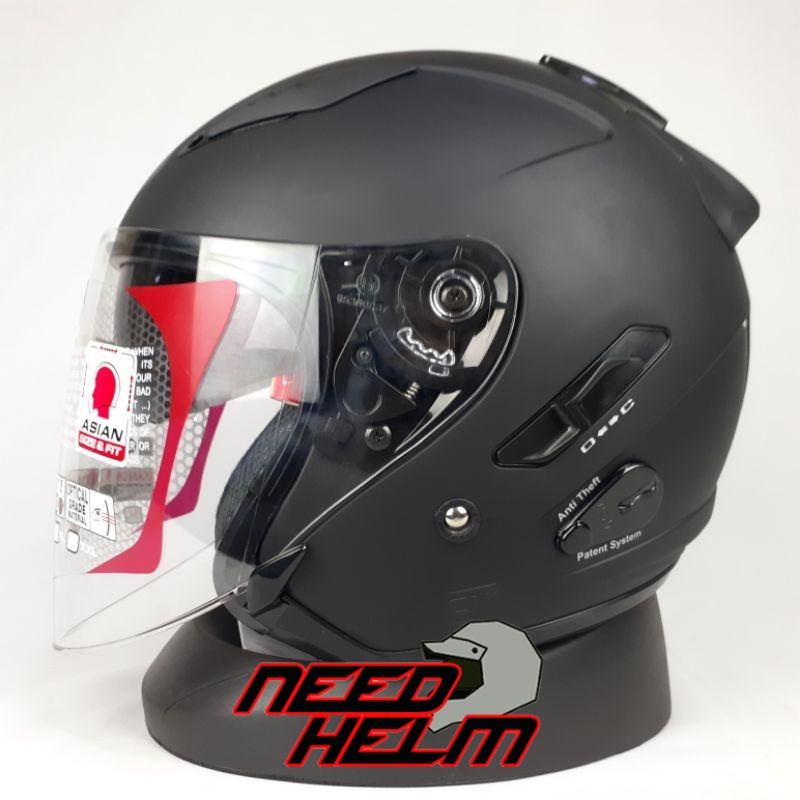 Jual HELM KYT GALAXY FLAT R BLACK DOFF ORIGINAL HELM TOURING HELM KYT