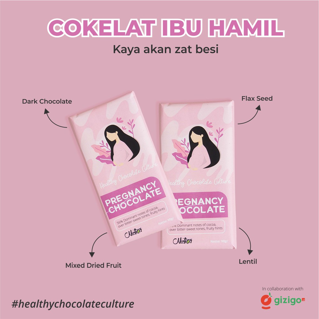 Jual Coklat Ibu Hamil Nichoa Pregnancy Chocolate 56% | Shopee Indonesia