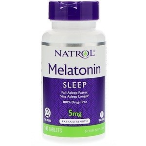 Jual Natrol, Melatonin, Time Release, 5 Mg, 100 Tablets .. | Shopee Indonesia