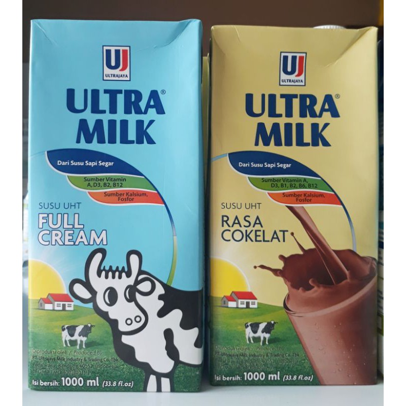 Jual Susu Ultra Milk Full Cream 1 Liter Shopee Indonesia