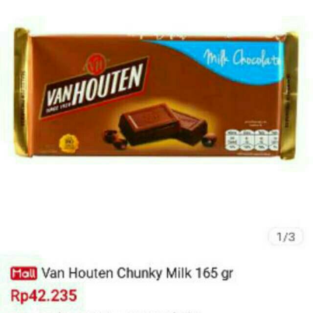 Jual Van Houten 165Gr Milk Chocolate | Shopee Indonesia