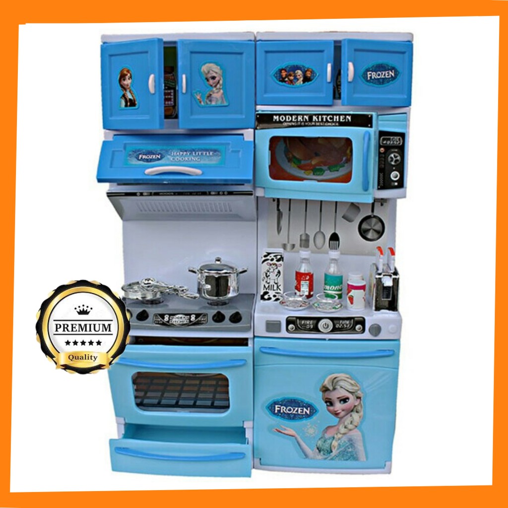 Jual Sale !! Mainan Anak Perempuan Masak Masakan / Modern Kitchen Set Frozen Besar Ada Kompor | Shopee Indonesia
