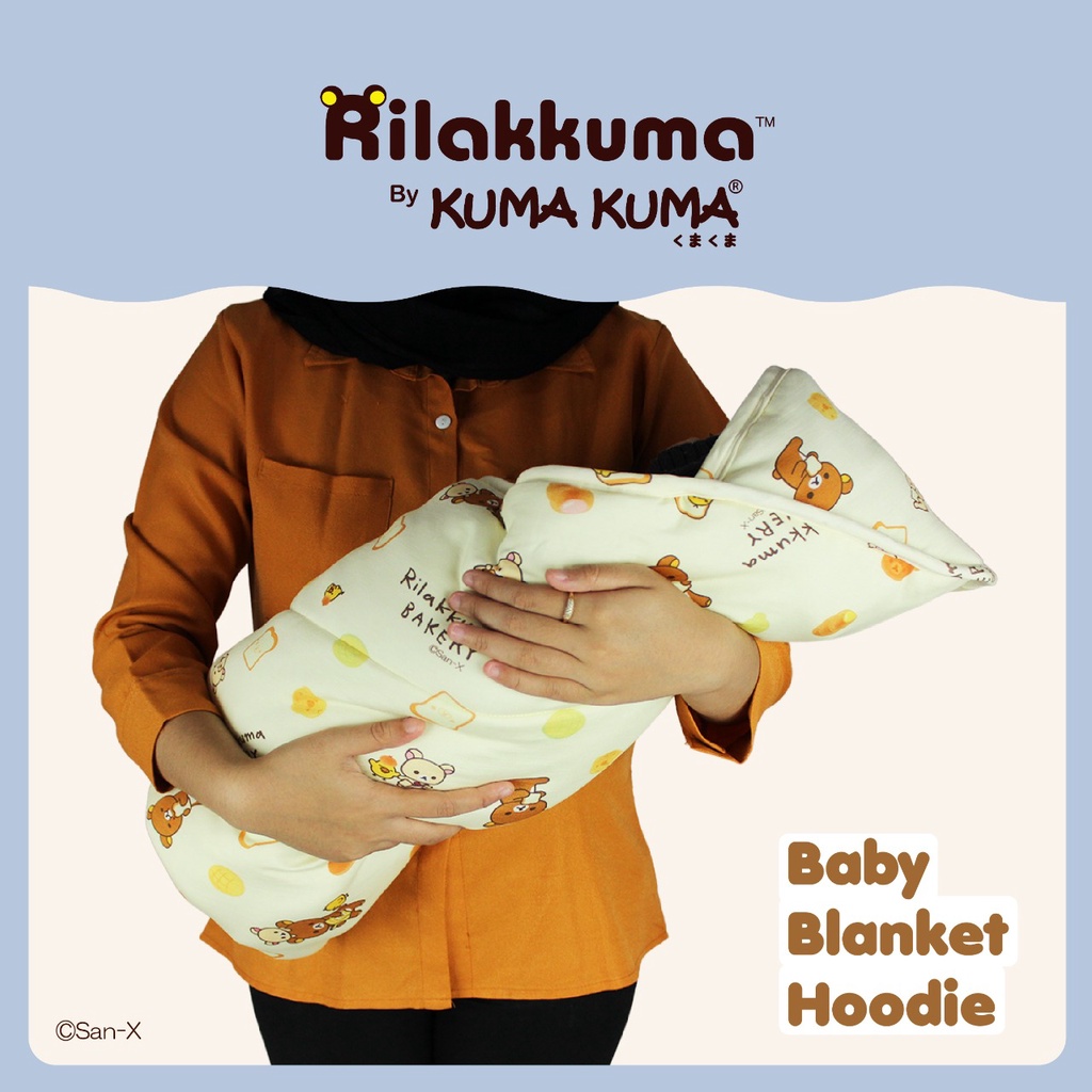 Jual (IMLEK SALE) Baby Blanket Hoodie Rilakkuma by Kuma Kuma Shopee
