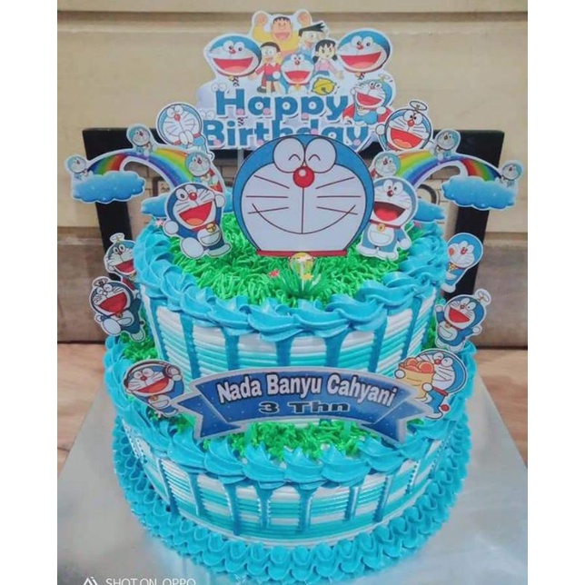 Jual Cake Doraemon Tingkat / Cake Ultah Coklat / Cake Ultah Enak | Shopee Indonesia