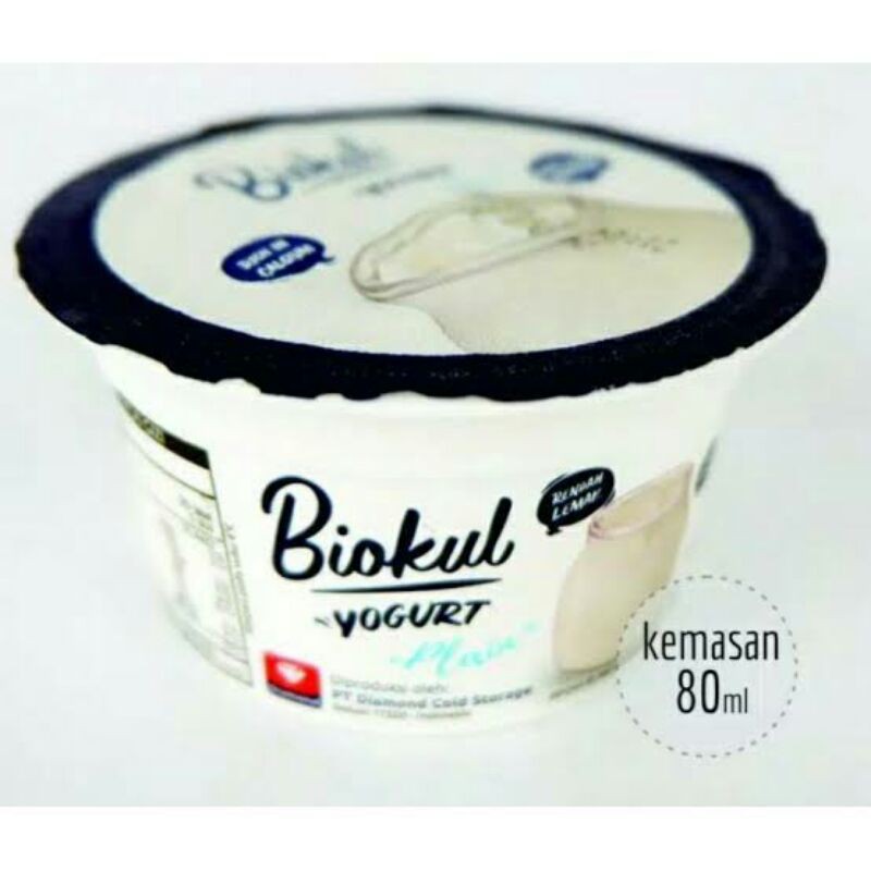 Biokul Yogurt Plain 80ml / Yoghurt MPASI Bayi Shopee