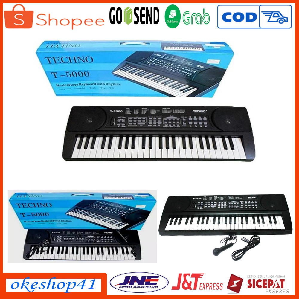 Techno Mini Keyboard T5000 Piano Untuk AnakAnak Shopee Indonesia