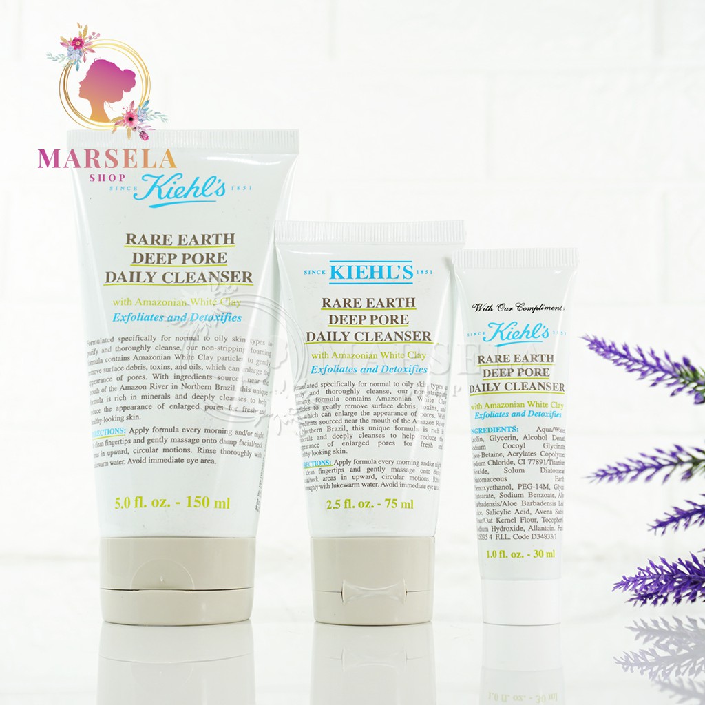 Kiehls Rare Earth Deep Pore Daily Cleanser Shopee Indonesia