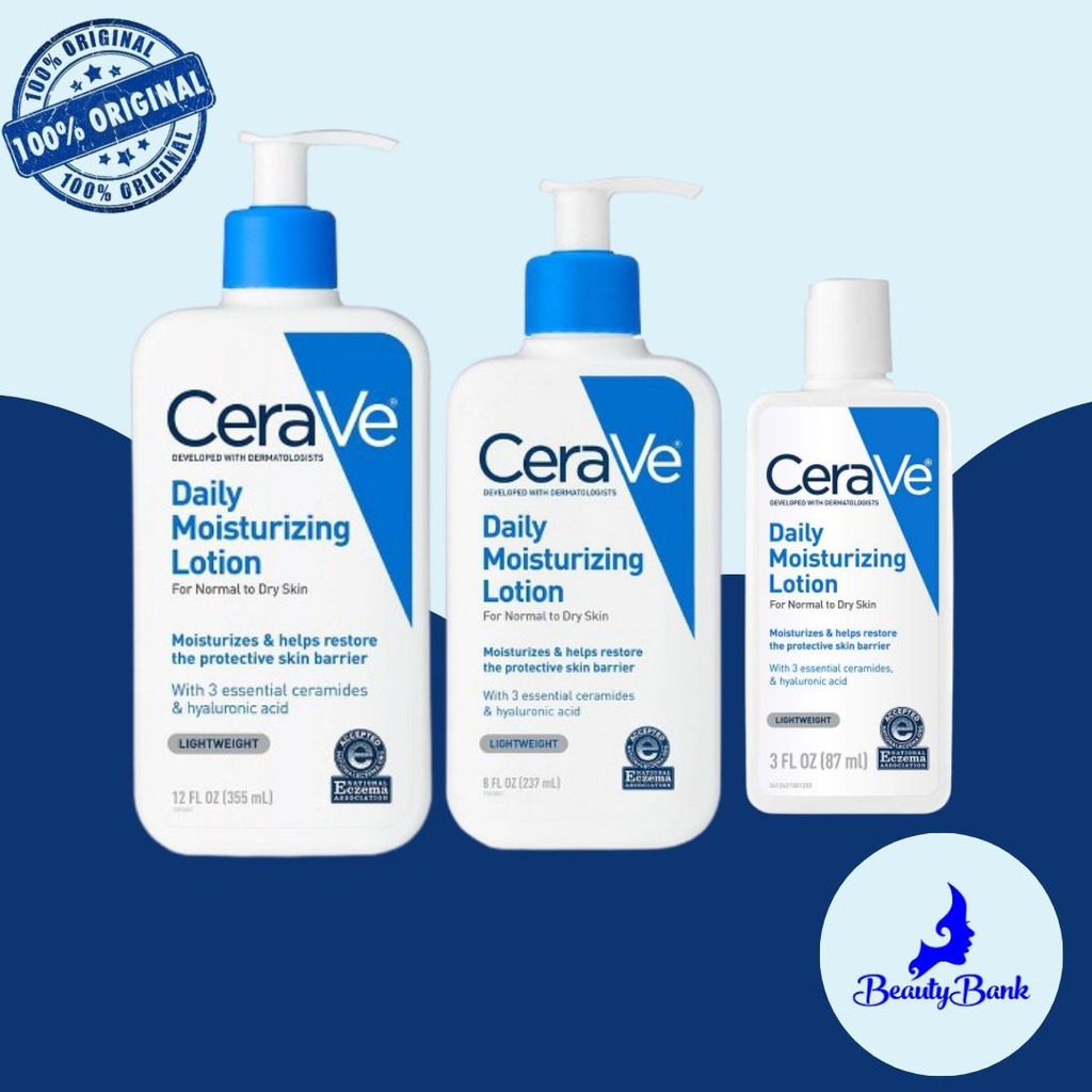 CeraVe Daily Moisturizing Lotion for Normal to Dry Skin Shopee Indonesia
