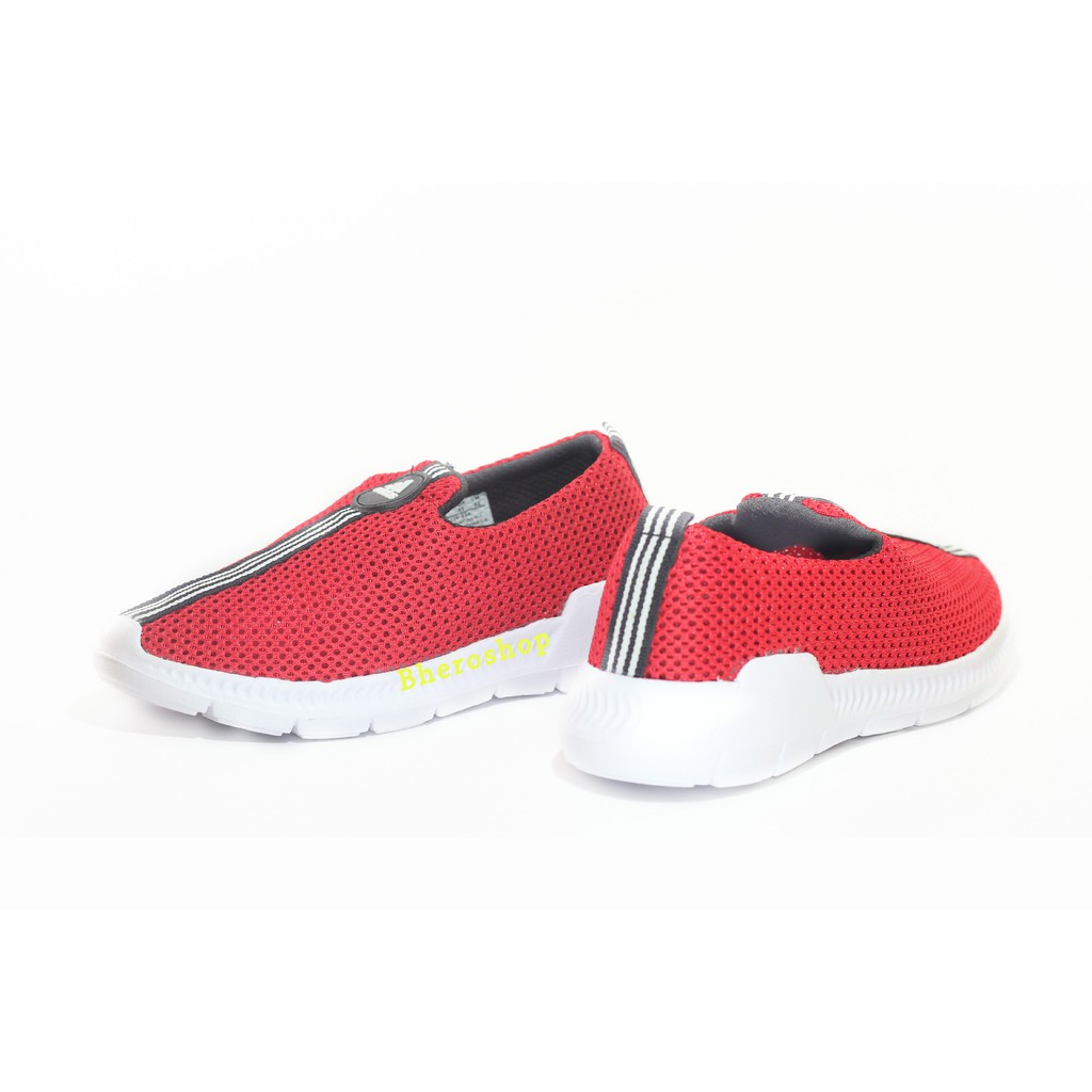 sepatu anak slip on kids sneaker slop anak merah uk 3135