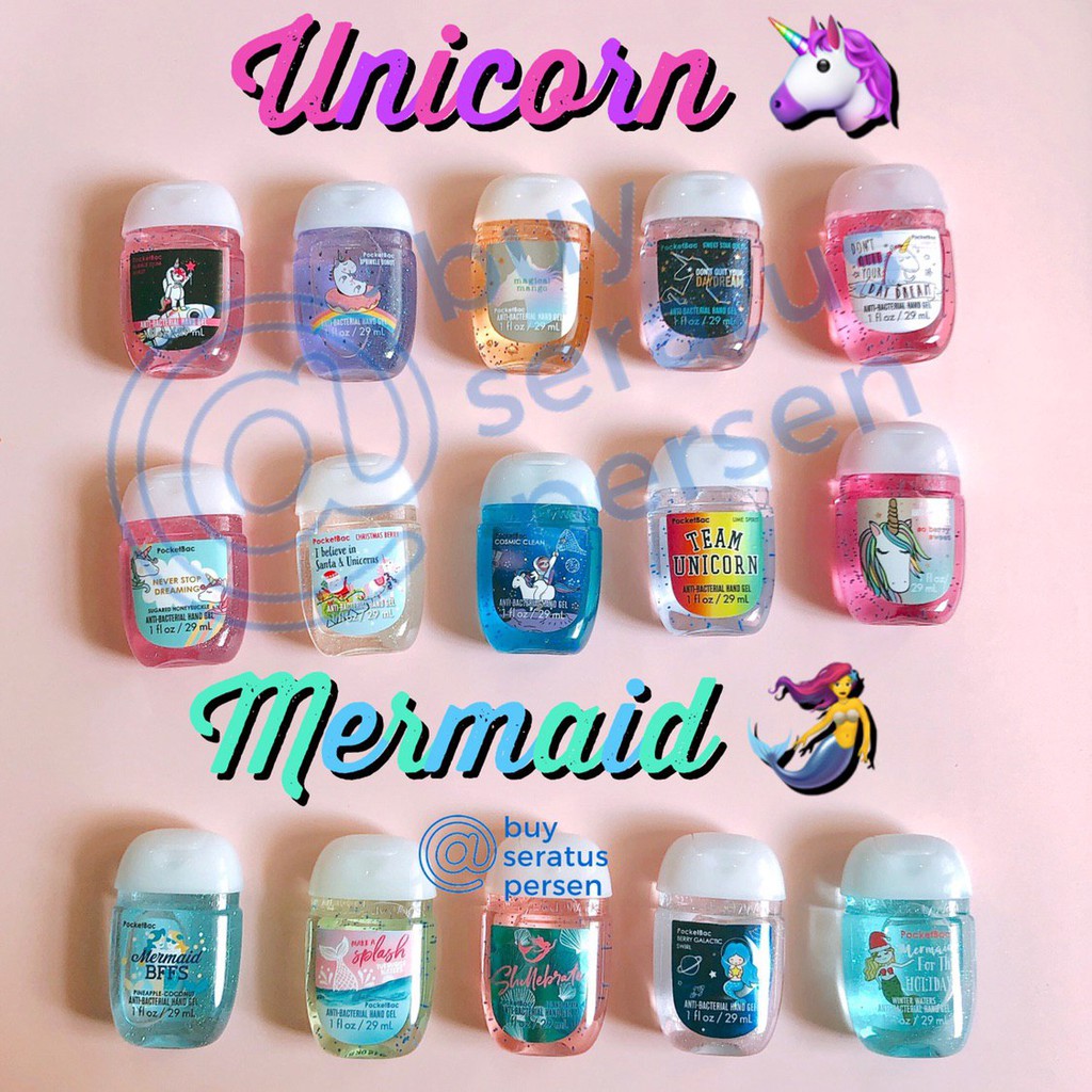 UNICORN & MERMAID POCKETBAC BATH AND BODY WORKS Hand Sanitizer