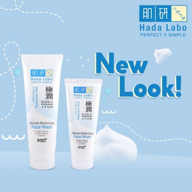 HADA LABO Gokujyun Ultimate Moisturizing Face Wash 50g dan 100g