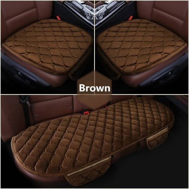 Jual 3 Pcs Car Seat Cover / Cover Jok Mobil Universal Coklat Tua | Shopee Indonesia