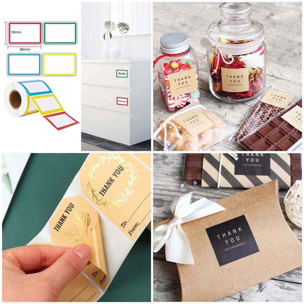 Jual Sticker Label Kotak Big Size polos/ Sticker polos Besar Motif / label Model kotak Besar