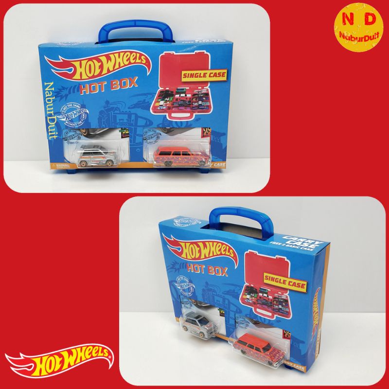Hot Wheels Paket Carry Case Koper Kotak Box Original Mattel Hotwheels
