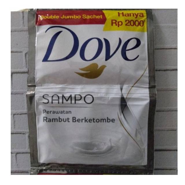 Jual Shampoo Dove Sachet Warna Abuabu / 1 Renceng 12 Sachet / 9ml