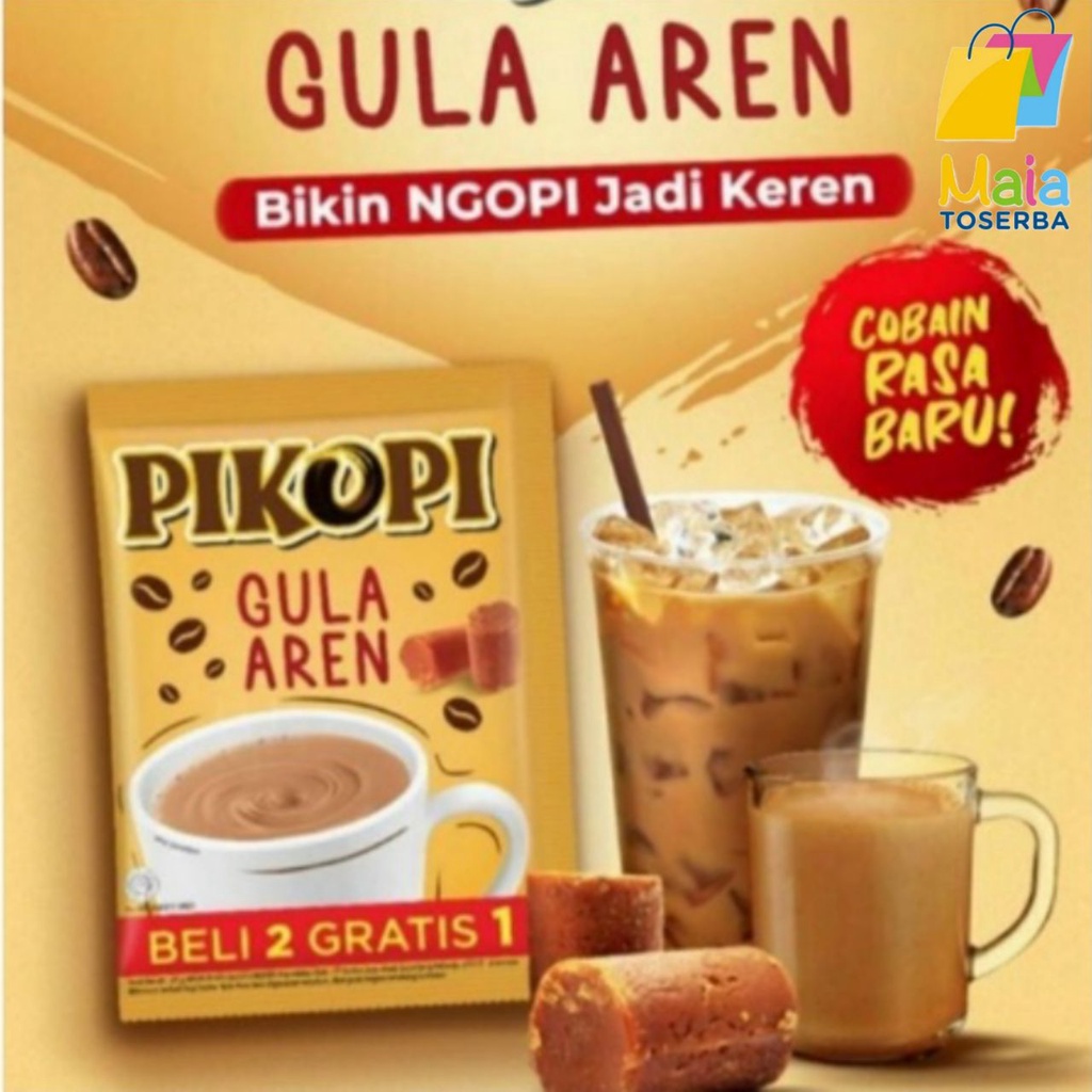 Jual [MT] KOPI SUSU GULA AREN PIKOPI 1 RENCENG ISI 15 SACHET / KOPI