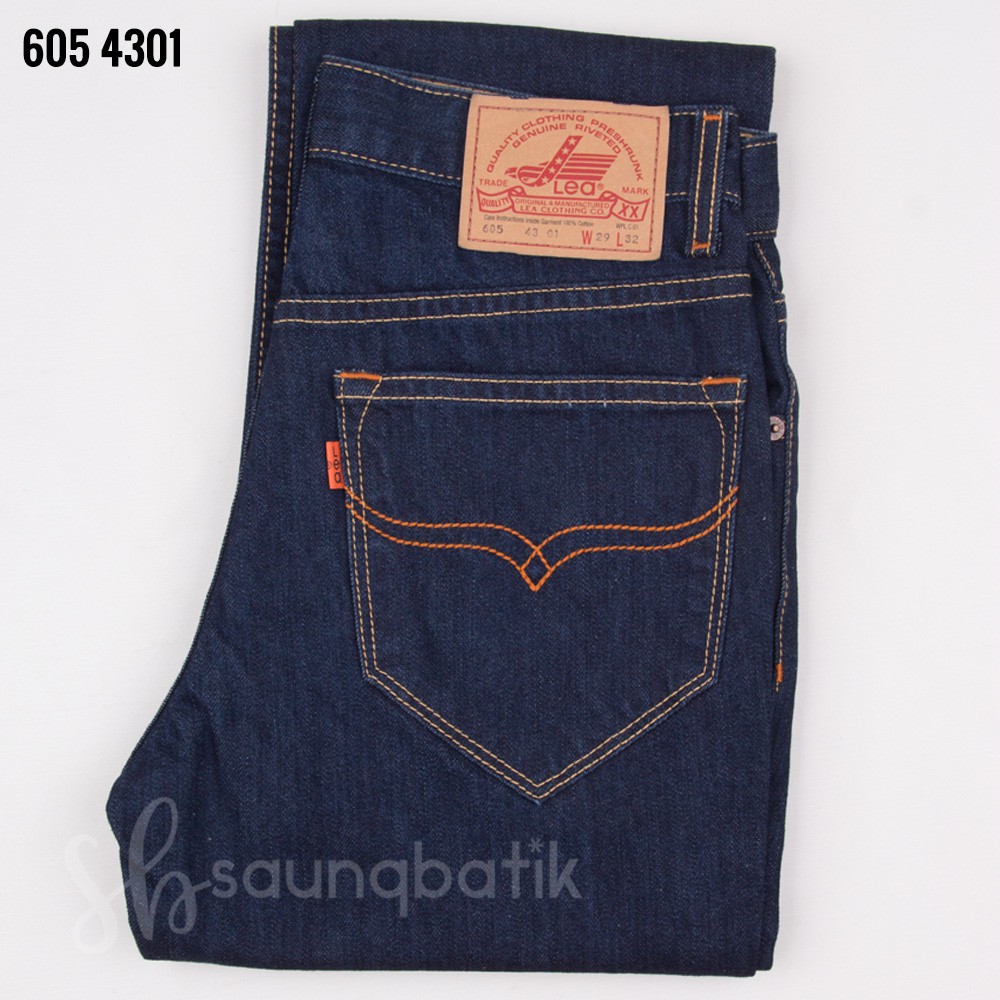 LEA ORIGINAL CELANA JEANS LEA 605 4301 REGULAR SLIM JEANS PRIA Shopee Indonesia