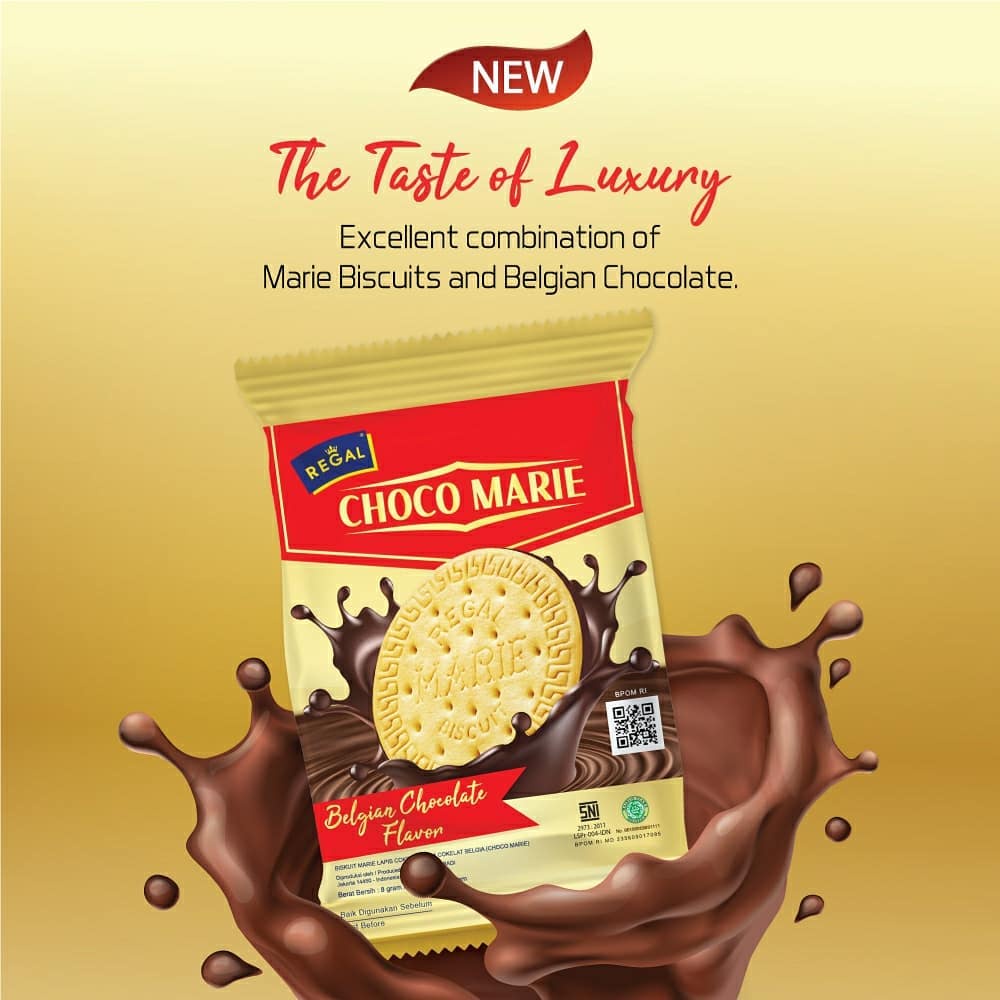 Jual Regal Choco Marie Biscuits / Biskuit Marie Lapis Coklat Belgia (96 Gr) 1 Pack Isi 12 Pcs | Shopee Indonesia