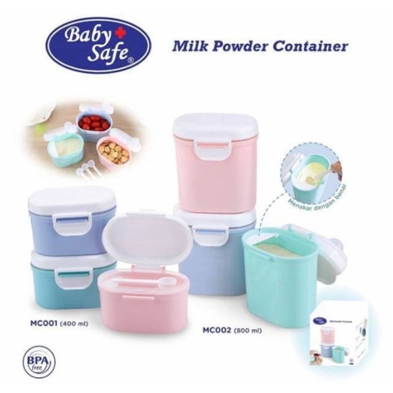 Jual Baby Safe Milk Powder Container 400 ml & 800 ml Kotak penyimpanan