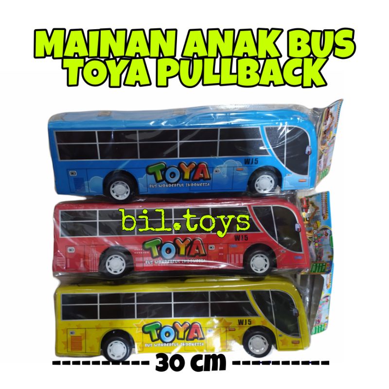 Jual Wjs 159 Mainan Anak Edukasi Bus Toya Ukuran Sedang / Mobil Toya Harga Satuan Pull Back Indonesia|Shopee Indonesia