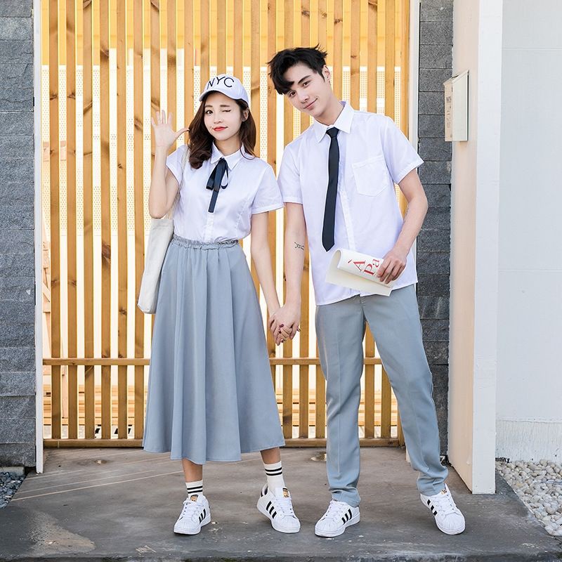Jual Seragam sekolah pria dan wanita, siswa, versi Korea, SMP kampus Jepang,  rok panjang musim semi, pan Indonesia|Shopee Indonesia