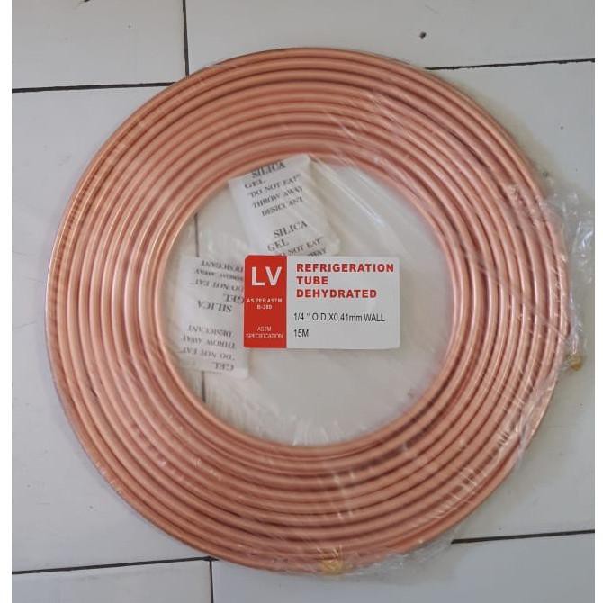 Pipa Tembaga 1/4 In (4,1Mm) | Pipa Kulkas/Ac Berkualitas 15 Meter | Shopee  Indonesia