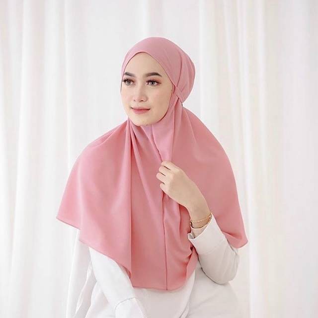 Bergo MARYAM Wolfis 1 LAYER Jilbab Hijab Non Pet Kerudung instan