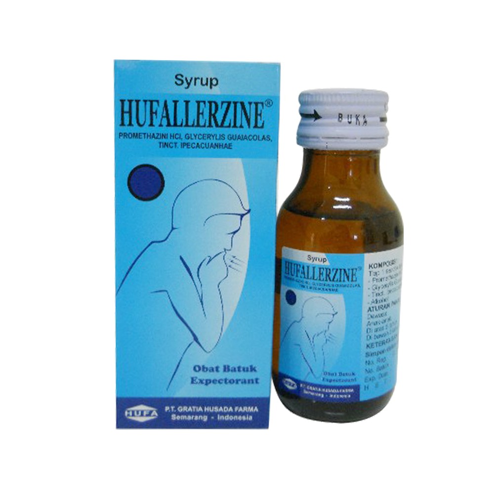 Jual Hufallerzine expectorant sirup 60 ml obat batuk Shopee Indonesia