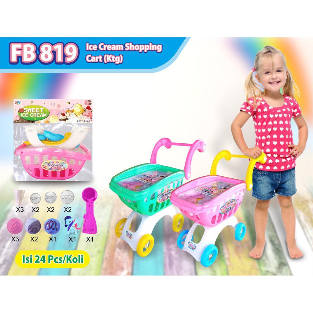 Jual Mainan Anak Ice Cream Shopping Cart Fb 819 | Shopee Indonesia