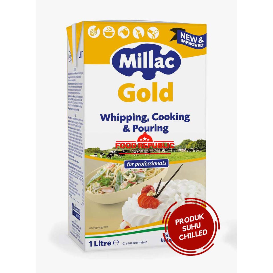 MILLAC GOLD Whip / Whipping Cream 1 KG Halal Import Non Dairy Shopee