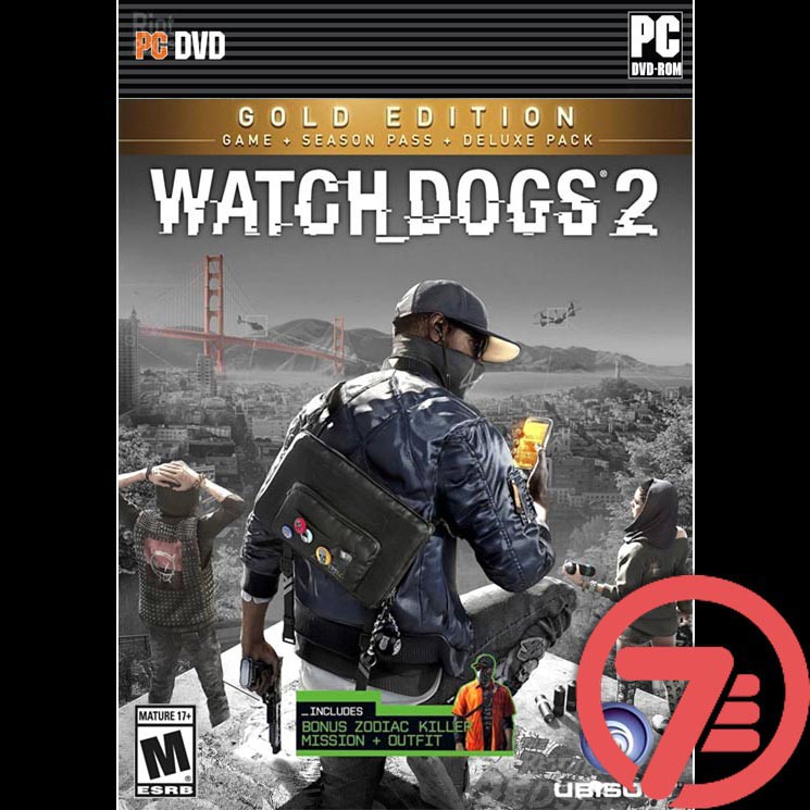 Watch Dogs 2 + All DLC + Bonus Content v1.17 Gold Edition DVD game PC