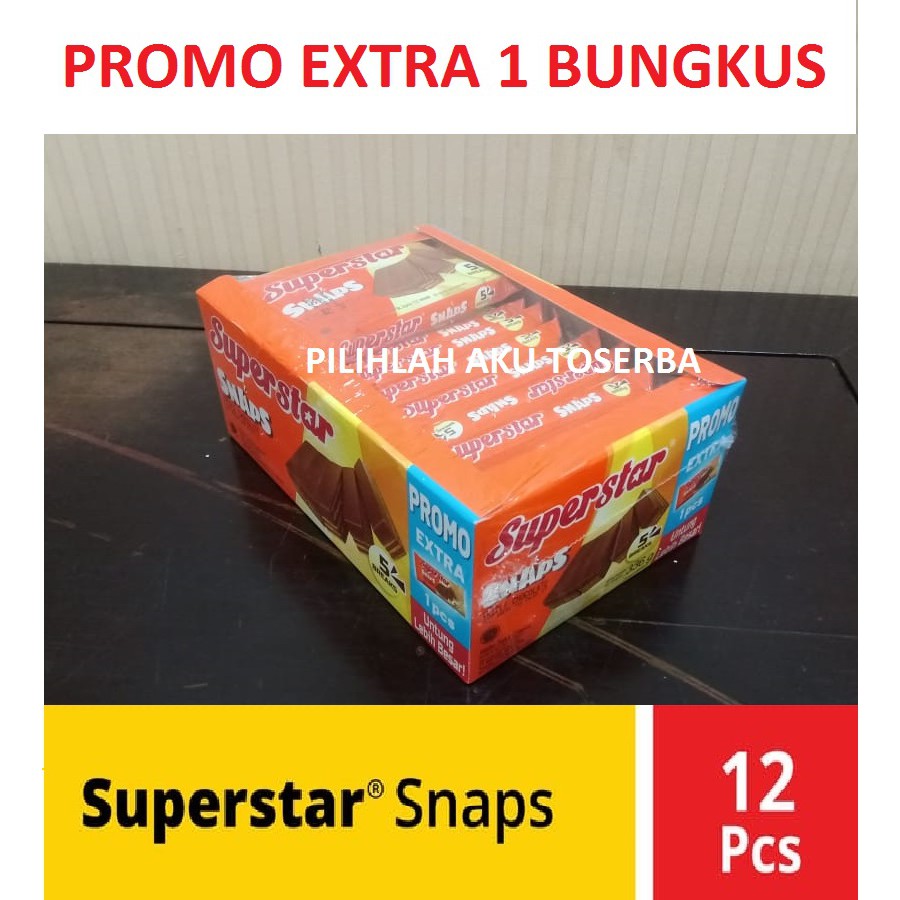 SUPERSTAR SNAPS TRIPLE CHOCOLATE 1 box isi 12 pcs (HARGA PER BOX