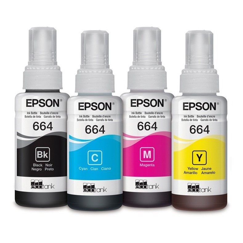 Jual Tinta Epson 664 Hitam, Biru, Merah, Kuning L100 L200 L300 L355 L550 Indonesia|Shopee Indonesia