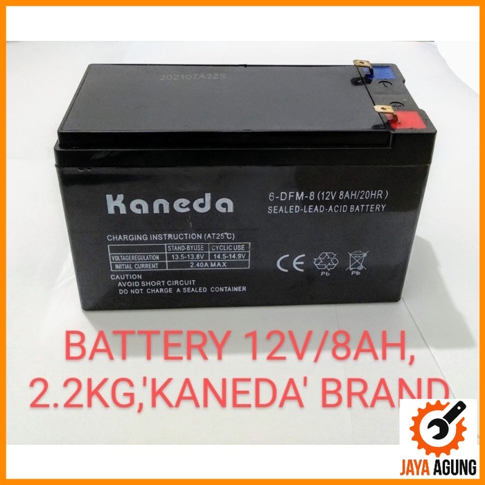 Jual KANEDA BATTERY / BATERAI AKI ACCU KERING SPRAYER ELEKTRIK HAMA 12V 8A