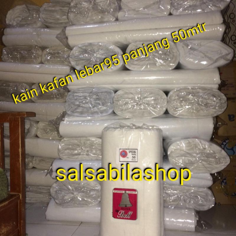 kain kafan rol lebar 90cm panjang 50m UNTUK 4JENAZAH kain kafan blacu