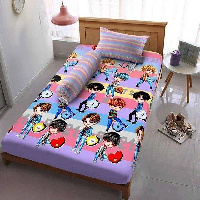 SPREI BTS & BT21 SINGLE EXTRA Shopee Indonesia