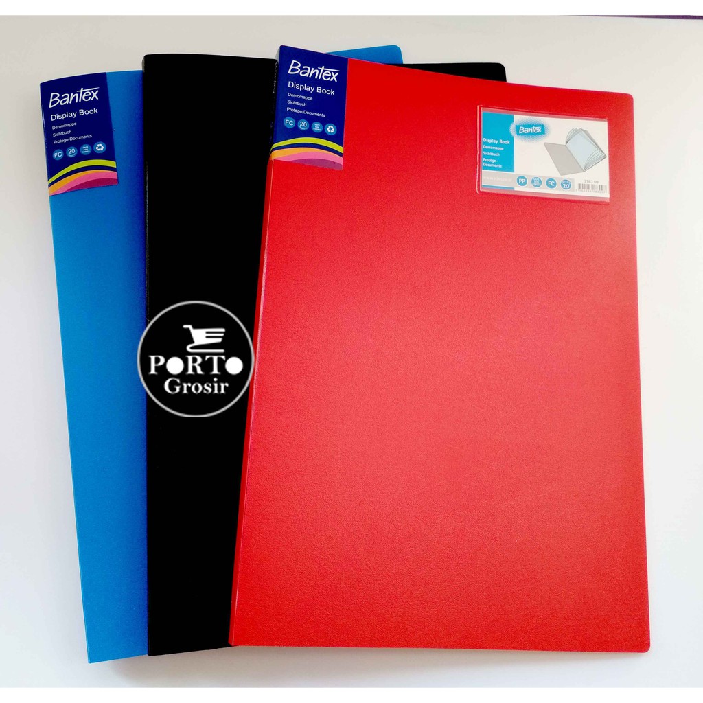 Bantex Display Book F4 20 Pocket Non Ring Plastik Shopee