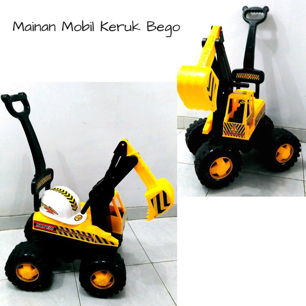 Jual Mainan Dorong Mobil Kontruksi Bego Excavator Truk Keruk Tanah | Shopee Indonesia