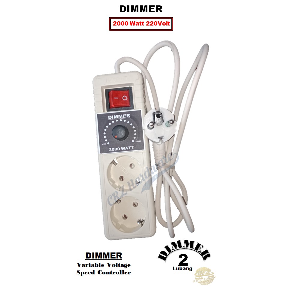 Dimmer Pengatur Kecepatan Putaran Gerinda Bor Dinamo Lampu Kipas Dimer 2000W Dimmer Shopee