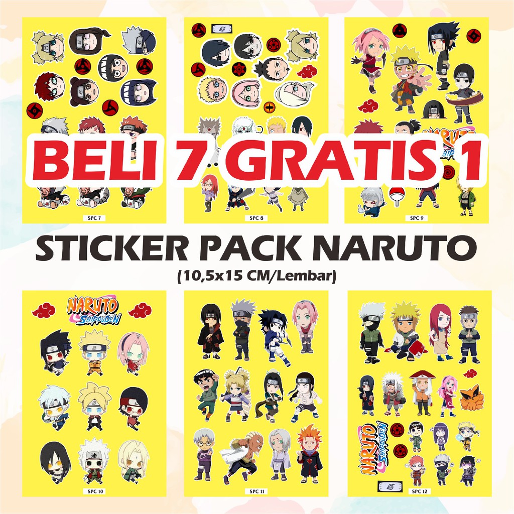 Jual STIKER PACK NARUTO / STICKER TUMBLR / STIKER HP STIKER LAPTOP / STICKER NARUTO Shopee