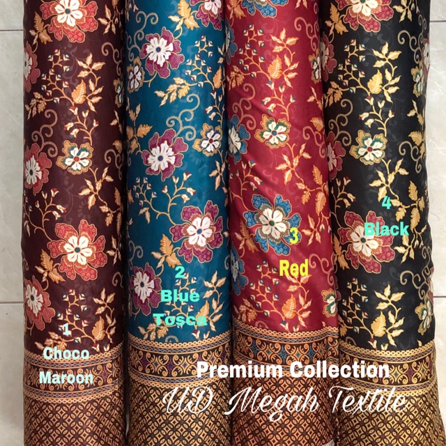 2019! (B62) Kain Batik Premium Tenun Doby 2D Halus Mewah foil, Pria & Wanita Harga per 1 meter