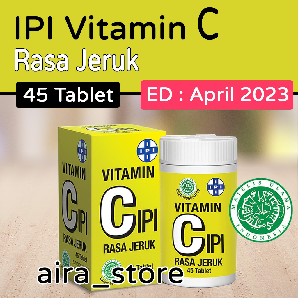 Ipi Vitamin C Rasa Jeruk [ 45 Tablet ] Shopee Indonesia