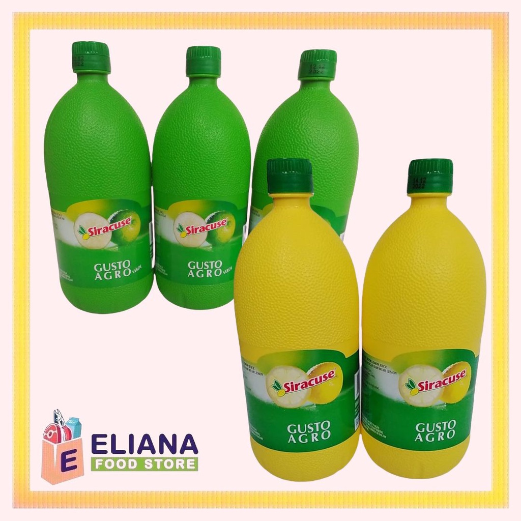 Jual SIRACUSE GUSTO AGRO LEMON JUICE CONCENTRATE 1 L / SIRACUSE LEMON JUICE NOT PIACELLI 1 L