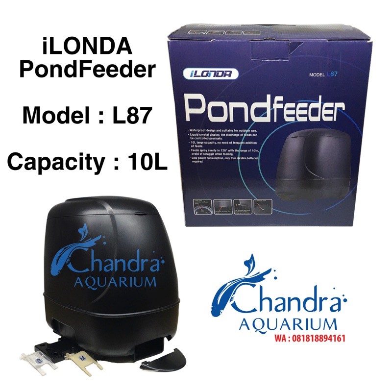 Jual iLONDA POND FEEDER L87 10L (Tempat Makan Otomatis Kolam Ikan Koi
