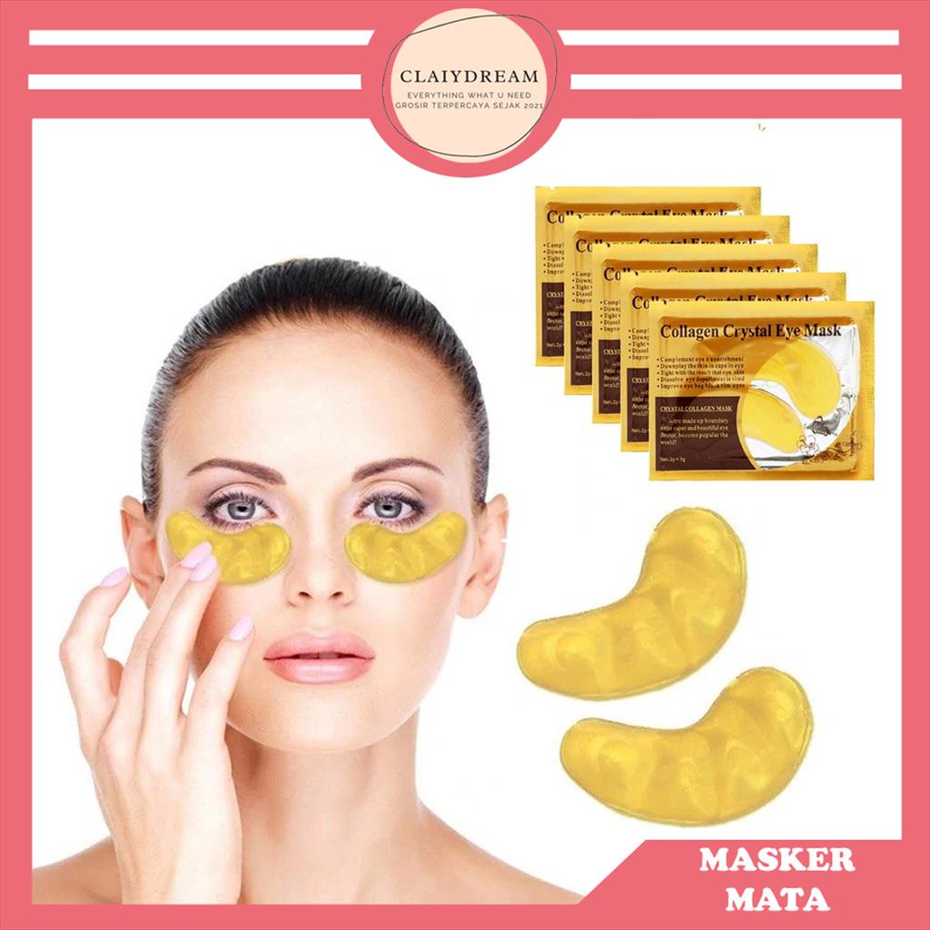 Jual 1 PASANG Masker Mata COLLAGEN CRYSTAL GOLD EYE BAG MASK EYEMASK