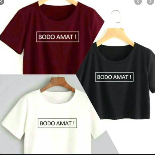 MLCOLLECTION-KAOS TULISAN BODO AMAT! BEST SELLER | Shopee Indonesia